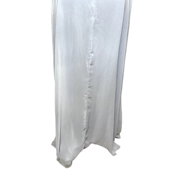 Lovely Maxi Dress Center Slit Adjustable Straps V-Neckline Light Blue W 8 NWOT - Picture 7 of 9